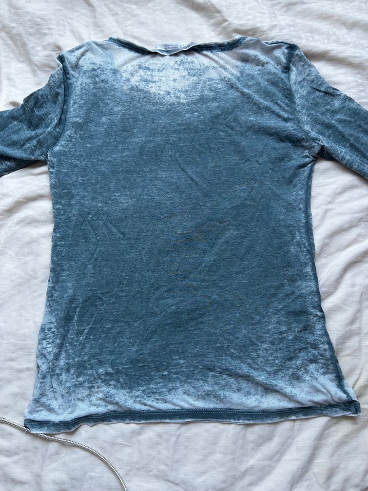 Gri Keten Uzun Kollu - Görsel 2