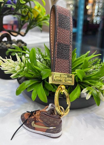 Altın Renkli Street Style deri anahtarlık. - Görsel 2