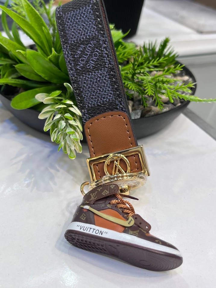 Altın Renkli Street Style deri anahtarlık. - Görsel 5