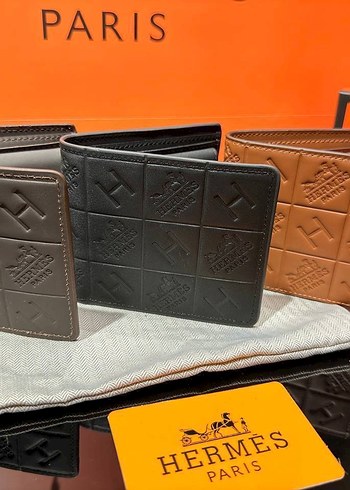 Hermès Paris Desenli Deri Erkek Cüzdanı - Görsel 8