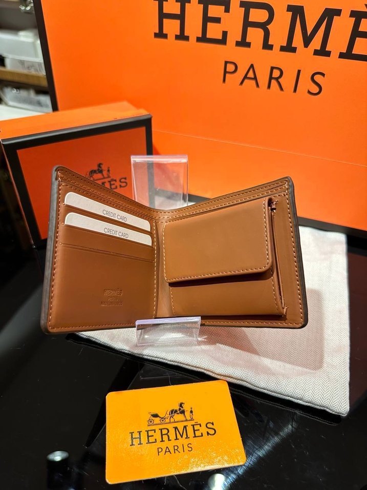Hermès Paris Desenli Deri Erkek Cüzdanı - Görsel 3