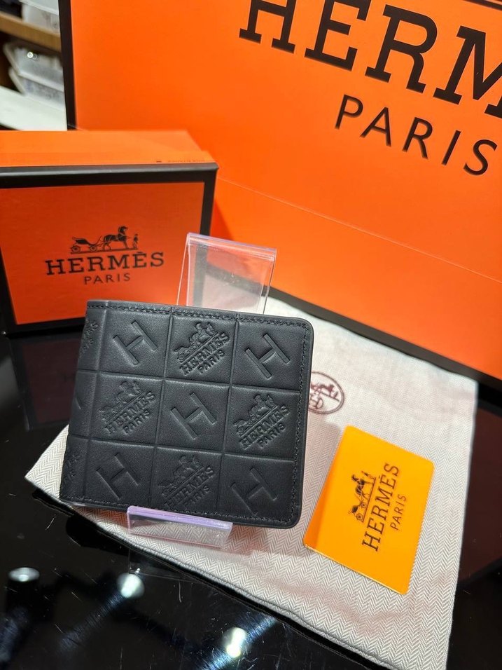 Hermès Paris Desenli Deri Erkek Cüzdanı - Görsel 4