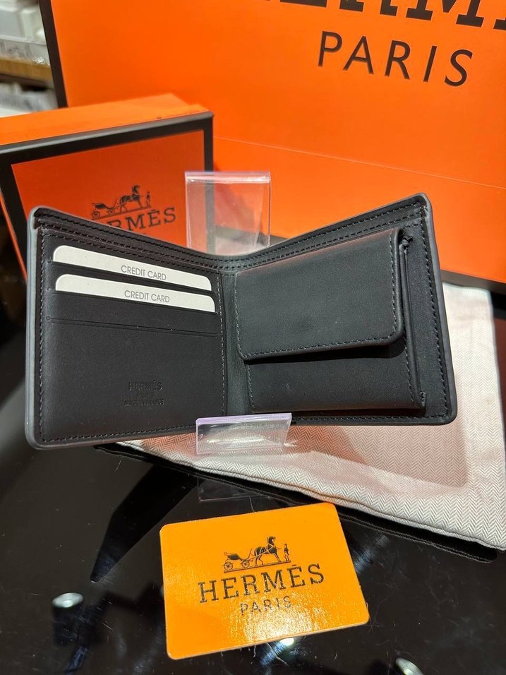 Hermès Paris Desenli Deri Erkek Cüzdanı - Görsel 5