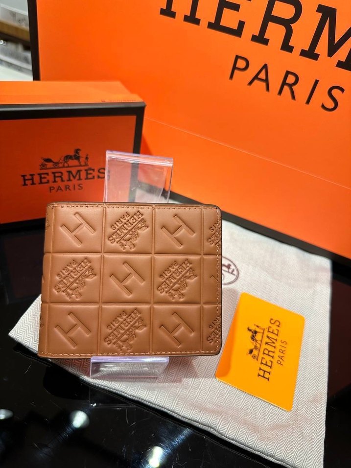 Hermès Paris Desenli Deri Erkek Cüzdanı - Görsel 2