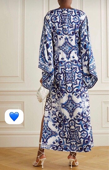 universal Beden mavi Renk Krep kumaş elbise????