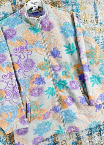 44 Beden çeşitli Renk Renkli Batik Desenli Kadın vintage Ceket