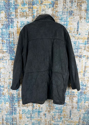 American Vintage Siyah Erkek nubuk Kürklü Günlük Ceket