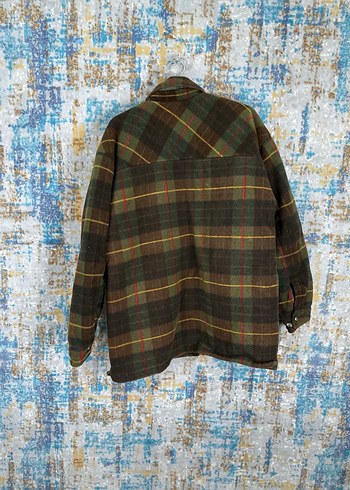 American Vintage Cep Detaylı Ekose Desenli vintage Ceket