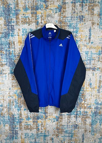 Erkek Mavi adidas vintage ceket