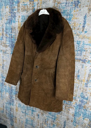 xl Beden kahverengi Renk Kahverengi nubuk Kürklü vintage Kaban