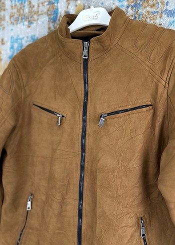 xxl Beden kahverengi Renk Kahverengi nubuk vintage Biker Ceket