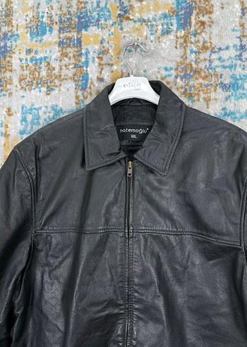 xxl Beden siyah Renk Hatemoğlu vintage deri Ceket
