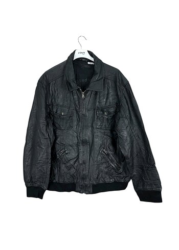 Vintage bomber deri ceket