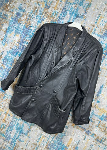 Vintage deri ceket - Görsel 2