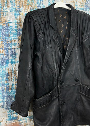 Vintage deri ceket - Görsel 4
