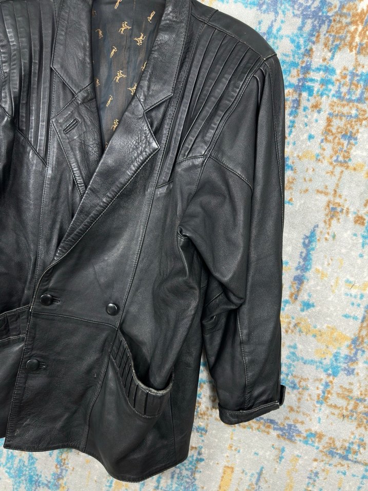 Vintage deri ceket - Görsel 3