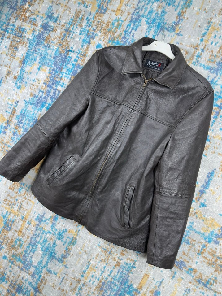 Vintage  Kahverengi Deri Ceket - Görsel 2