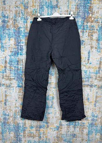 Siyah Rahat Kesim Fermuarlı Kayak Pantolonu - Görsel 4