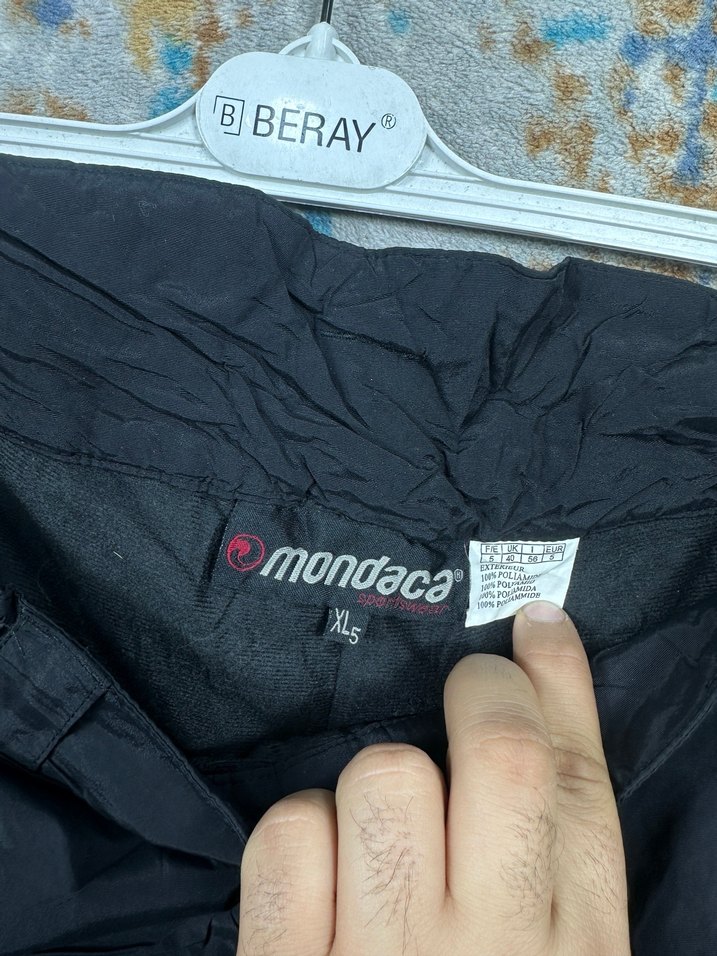 Siyah Rahat Kesim Fermuarlı Kayak Pantolonu - Görsel 5