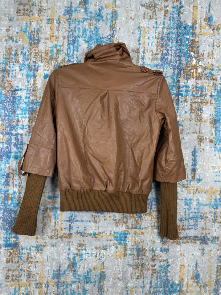 Vintage deri retro ceket - Görsel 5