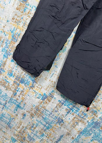 Erkek Siyah Kayak Pantolonu, Bol Kesim, Kemerli - Görsel 2