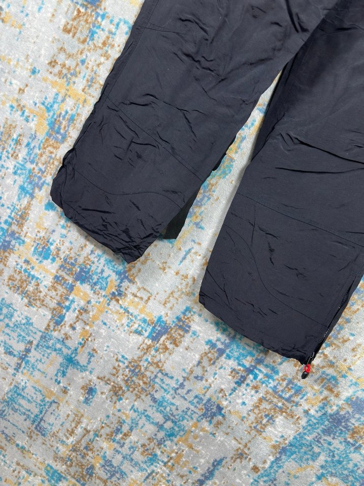 Erkek Siyah Kayak Pantolonu, Bol Kesim, Kemerli - Görsel 2