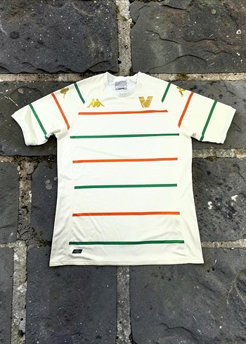 Kappa Venezia Kappa Retro Cizgili Beyaz Tisort