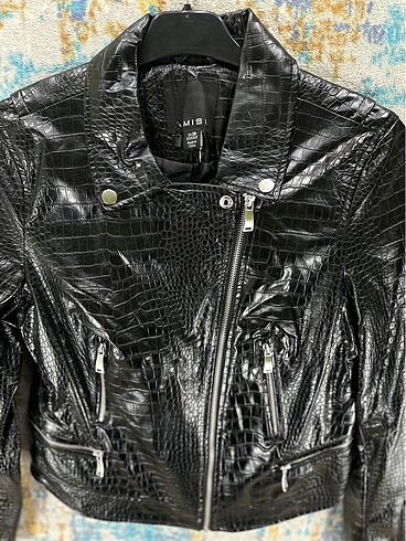 38 Beden Biker deri ceket
