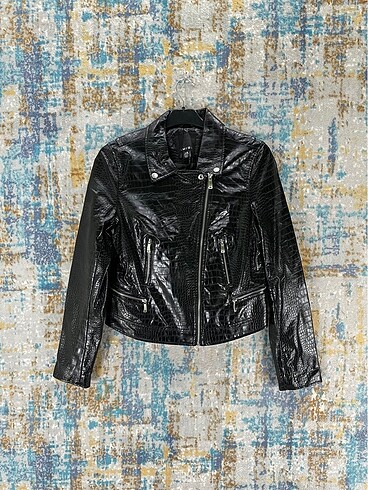 Biker deri ceket