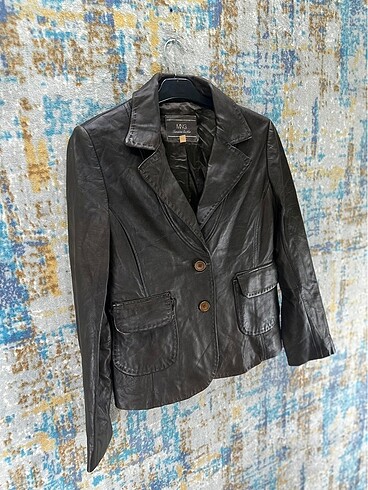 44 Beden Mango vintage model deri ceket
