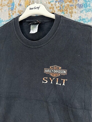 l Beden siyah Renk Harley davidson Vintage T shirt