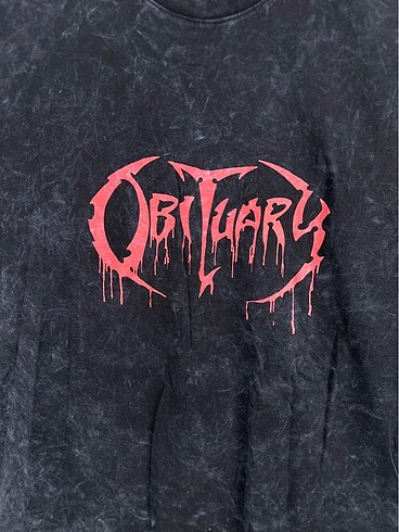 xl Beden siyah Renk Obituary Vintage T shirt