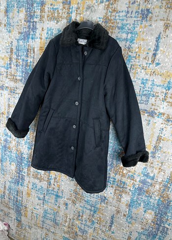 American Vintage Siyah nubuk Kadın Midi Kaban