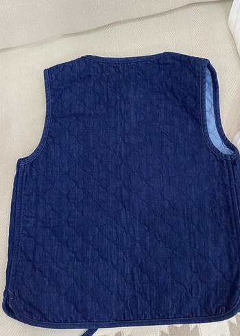 Zara Düğmeli Mavi Kadın Kot Yelek