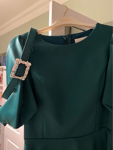 Zümrüt yeşili misi boy abiye - Görsel 3