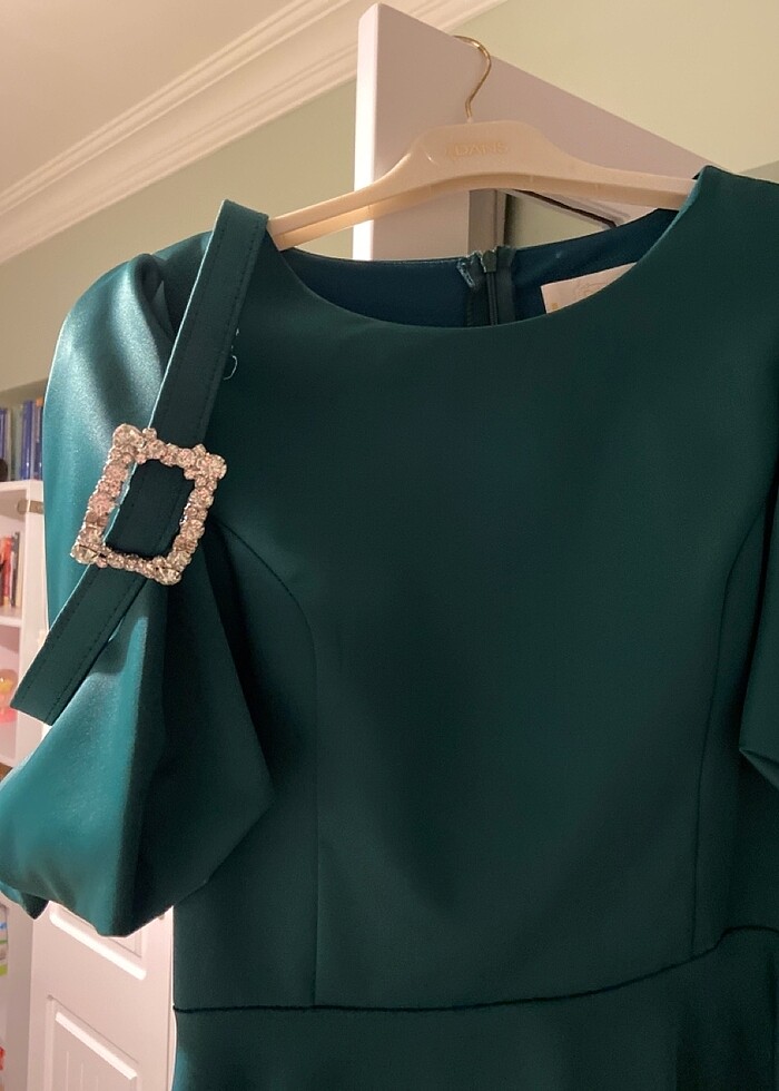 Zümrüt yeşili misi boy abiye - Görsel 3