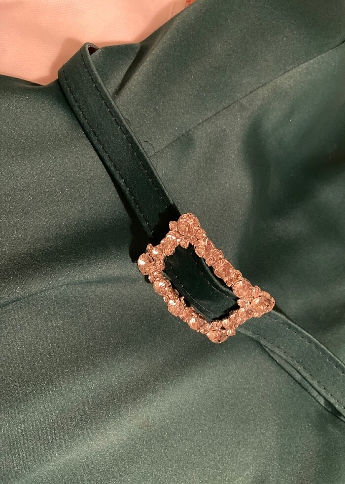 Zümrüt yeşili misi boy abiye - Görsel 5