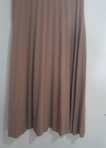 Bej Pilili Kadın Uzun Etek
