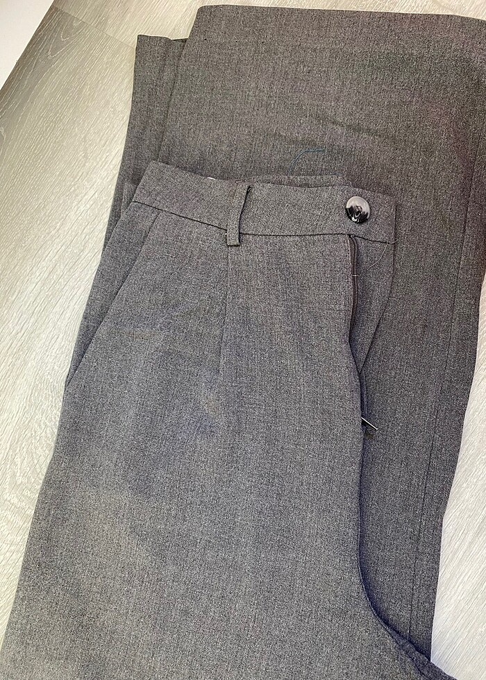 Gri kumaş pantolon - Görsel 2