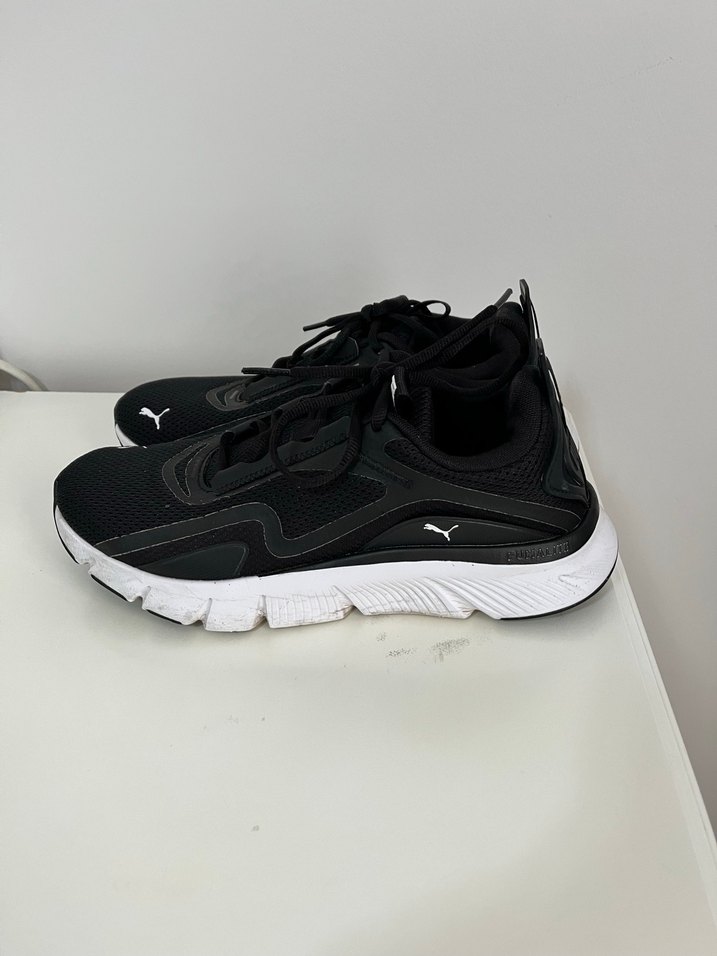 Siyah Esnek Bağcıklı Spor Kadın Sneakers - Görsel 2