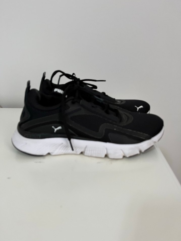 Siyah Esnek Bağcıklı Spor Kadın Sneakers - Görsel 3