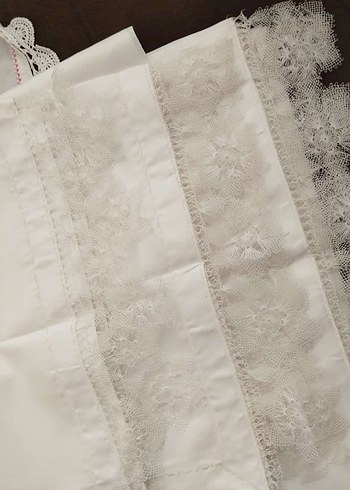 Beyaz Dantel Detaylı Kadın Şal - Görsel 3