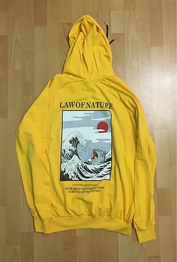 Diğer Ön arka baskılı sarı sweatshirt