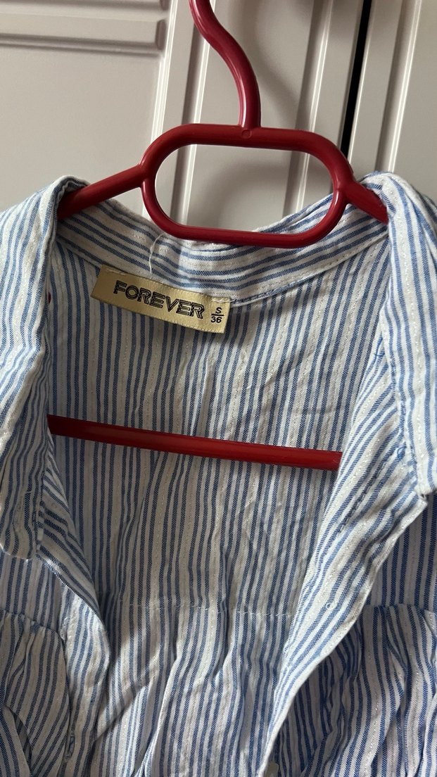 Çizgili Mavi Gömlek - Görsel 3