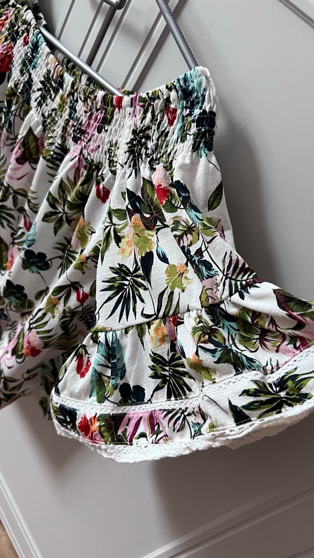 Çiçek Desenli, kayik yaka bluz - Görsel 2