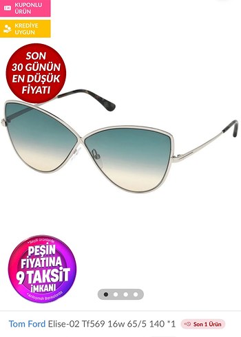 Tom Ford Gri Transparan Kadın Minimalist Gözlük - Görsel 2