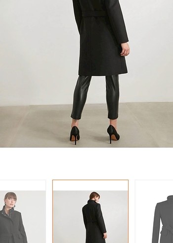 Miss İpekyol Kemerli Siyah Kadın Kaban - Görsel 2