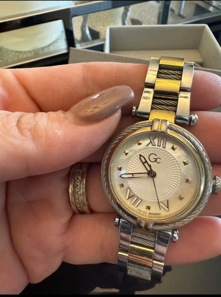 GC Kadın Altın Gri Kemerli Kol Saati - Görsel 4