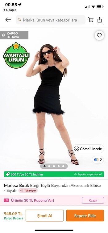 Diğer Siyah mini elbisr