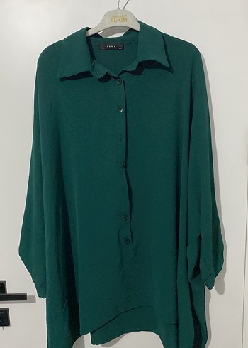 Kadın Haki Uzun Kollu Düğmeli Gömlek takim - Görsel 2